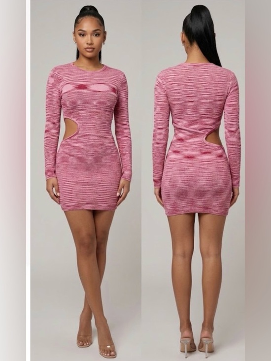 Cotton Candy Dresses & Skirts - COTTON CANDY LA. Pink Ribbed Ruched Bodycon Mini Dress